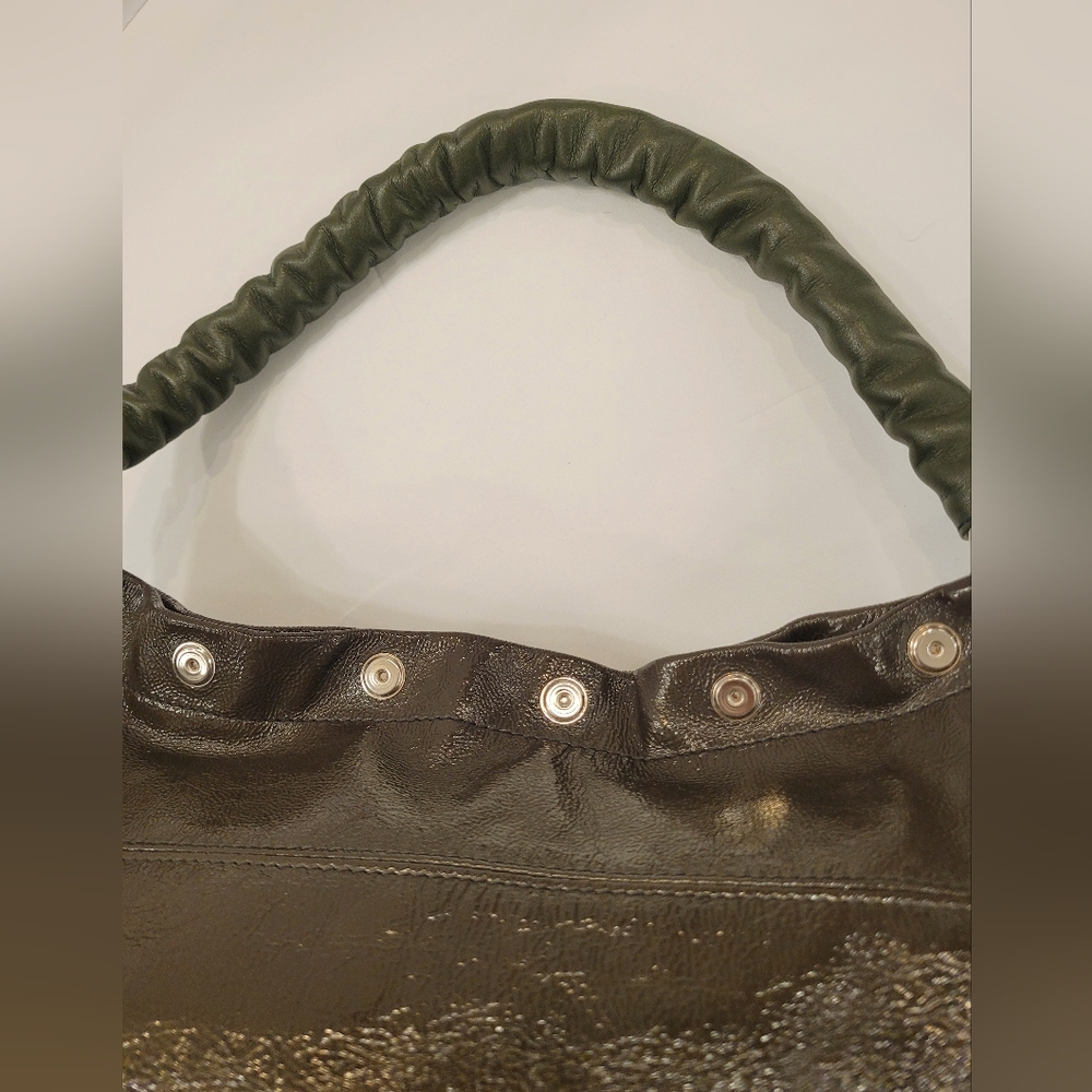 Furla Vintage Olive Green Hobo Bag - Picture 5 of 9